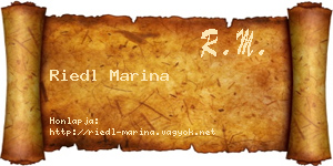 Riedl Marina névjegykártya